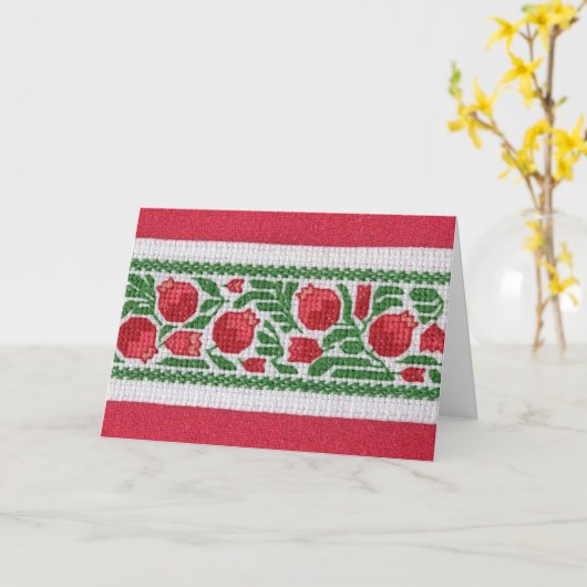 Granaatappels en zijden briefkaart (Gele Bloem)