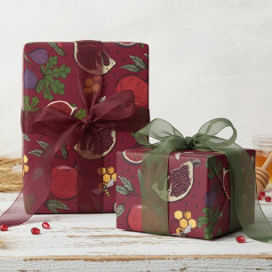 Granaatappels, Vijgen en Honingbijen Bourgondië Cadeaupapier
