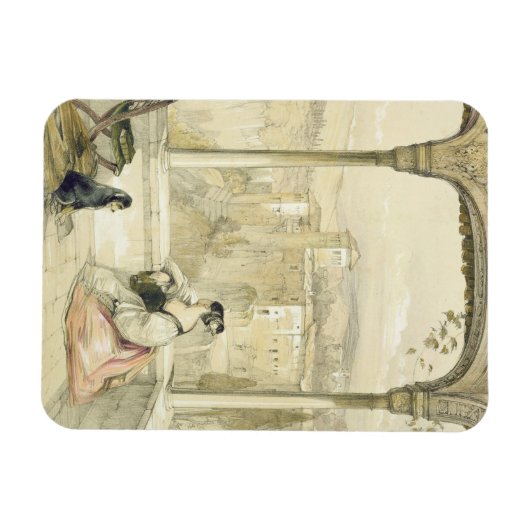 Granada (Alhambra), bord 9 van "Schetsen van Spai" Magneet (Horizontaal)