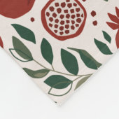 Granada: Patroon van Granaatappels Fleece Deken (Hoek)