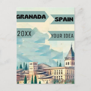 Granada Reis Poster - Spanje Reis Pos Briefkaart