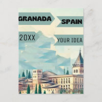 Granada Reisbare Printbare Poster - Spanje Reis Po