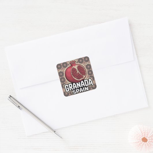 Granada Spain Pomegranate Sticker (Envelop)