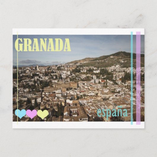 Granada Spanje Briefkaart (Voorkant)