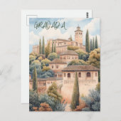 Granada Spanje Reizen Briefkaart (Voorkant / Achterkant)