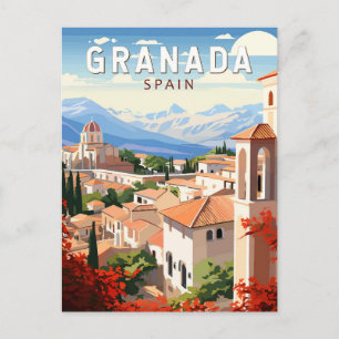 Granada Spanje Reizen Kunst Vintage Briefkaart