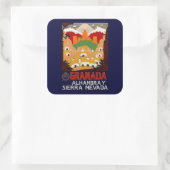 Granada Spanje Vierkante Sticker (Tas)