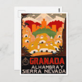 Granada Spanje vintage Briefkaart (Voorkant / Achterkant)