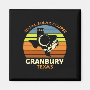 Granbury Texas Totale Zonsverduistering 2024 Magneet