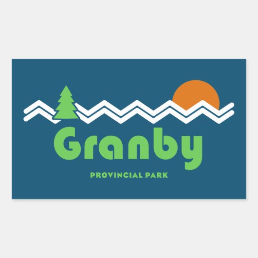 Granby Provincial Park Retro Rechthoekige Sticker (Voorkant)