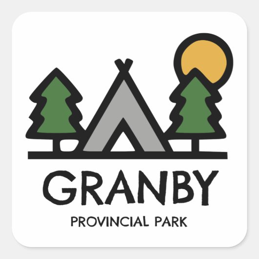Granby Provincial Park Vierkante Sticker (Voorkant)