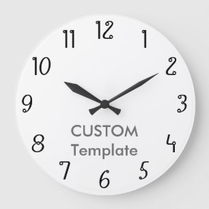 Grand 10,75" fait sur commande horloge murale