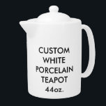 Grand 44oz personnalisé par coutume. Théière de<br><div class="desc">La coutume a imprimé le grand modèle personnalisé de blanc de la THÉIÈRE 44oz. La conception, créent, font vos propres. Pots de thé faits de porcelaine, coffre-fort de lave-vaisselle et coffre-fort blancs à micro-ondes. Imprimé dans le meilleur des Etats-Unis pour le café, utilisation de restaurant et de maison, et pour...</div>