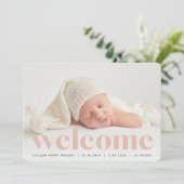 Grand accueil | Faire-part de naissance photo (Debout devant)