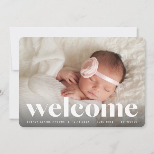 Grand accueil | Faire-part de naissance photo (Devant)