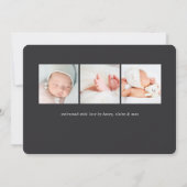 Grand accueil | Faire-part de naissance photo (Dos)