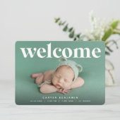 Grand accueil | Faire-part de naissance photo (Debout devant)