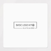 Grand adhésif Carré / Étiquette étanche (Design 1)