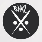 Grand adhésif Carré / Étiquette étanche (Design 1)