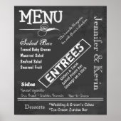 Grand Affiche de Menu de Mariage à l'Aspect Ardois (Devant)