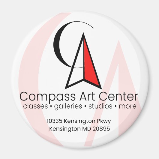 Grand aimant circulaire de 3 pouces (Devant)