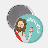 Grand aimant circulaire de 3 pouces (Recto/Verso)