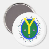 Grand aimant circulaire de 3 pouces (Recto/Verso)