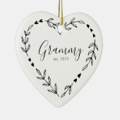 Grand Année Est. Ornement en céramique de Noël (Droite)