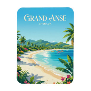 Grand Anse-strand Grenada Magneet