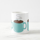 Grand Aqua Blue Green Motif de la Mug Café (Centre)
