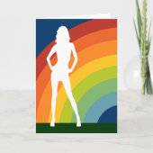 grand arc-en-ciel gai venant faire-part (Devant)