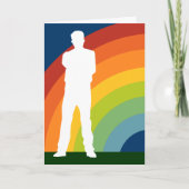 grand arc-en-ciel gai venant faire-part (Devant)