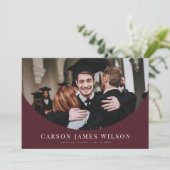 Grand Arch Photo Red Graduation Faire-part (Debout devant)