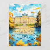 Grand Austrian Palace Reflected in an Autumn Lake  Briefkaart (Voorkant)