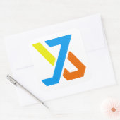 Grand autocollant carré 3 pouces (Enveloppe)