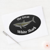 grand autocollant de requin blanc (Enveloppe)