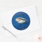 Grand autocollant de requin blanc (Enveloppe)
