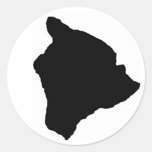 Grand autocollant noir d'île