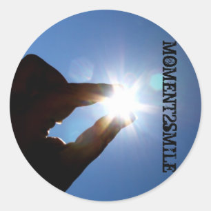 Grand autocollant rond de MOMENT2SMILE