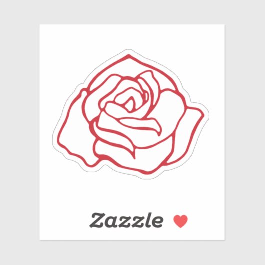 Grand Autocollant Rose (Feuille)
