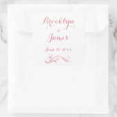 Grand Autocollants de mariage blanc personnalisé (Sac)