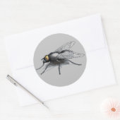 Grand autocollants ronds gris Fly Buddy (Enveloppe)