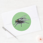 Grand autocollants ronds gris Fly Buddy (Enveloppe)