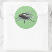 Grand autocollants ronds gris Fly Buddy (Sac)