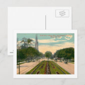 Grand Ave., Milwaukee, Vintage van Wisconsin Briefkaart (Voorkant / Achterkant)