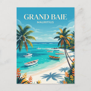 Grand Baie Openbaar Strand Mauritius Briefkaart