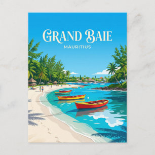Grand Baie Openbaar Strand Mauritius Briefkaart