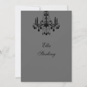 Grand Ballroom Bridal Shower Invitation (grijs) Kaart (Achterkant)