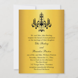 Grand Ballroom Faire-part de mariage 2 (or et noir