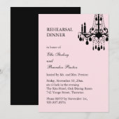 Grand Ballroom repesal Dinner Invite (roze) Kaart (Voorkant / Achterkant)